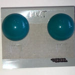 KMT Vintage Teal Round Boho Retro Stud Earrings Blue Photo 0