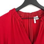 LEWIT Puff Sleeve Midi Dress Red 4 Photo 4