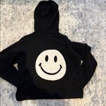 Six/fifty cropped smiley face black sweater Size M Photo 0