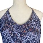 Maurice's  blue floral halter style top ties in back women's size medium Photo 4