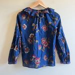 Madewell  X Warm‎ Ruffle Collar Top In Honolulu Hibiscus Womens Size S Blouse Photo 5
