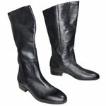 Markon Sandusky Boots 8 Black Leather Mid Calf Pull On Riding Western Equestrian Photo 3