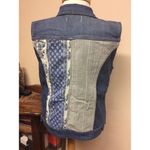 Nine West Vintage America Boho Patched Denim Vest Photo 1