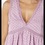 Lucky Brand Lilac Cropped Floral Babydoll Crochet Peplum Top Boho Y2K Size Large Photo 10