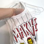 Forever 21 x MARVEL Striped Marvel Muscle Tee White Avengers Graphic Tank Top S Photo 5
