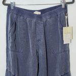 Cynthia Rowley  Blue Linen Blend Cargo Jogger Pants NWT Size Large Cargo Joggers Photo 2