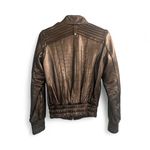 Knoles‎ & Carter Genuine Leather Black Bomber Jacket Ribbed Moto Bikercore Cozy Size M Photo 1