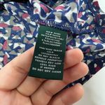 Ralph Lauren Lauren  Shirt Womens Petite Small Geometric Short‎ Sleeve Zip Top Photo 4