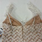 City Studios NWT City Studio White & Tan Floral Lace Mini Dress Size 3 Photo 9