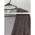 LuLaRoe Women's Brown Striped Open Front Cardigan Long Sleeve Thin Sweater Small Photo 8