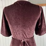 Baltic Born Katelyn Velvet Maxi Wrap Dress Size Medium Clove Brown Boho Wedding Photo 9