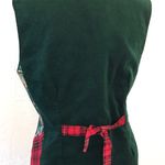 Susan Bristol Vintage  Christmas Red Green Patchwork Vest Corduroy Plaid Tassels Photo 4