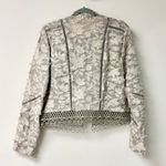 Elie Tahari Leanne Embroidered Long Sleeve Cropped Jacket Cork Women's US 12 Photo 2