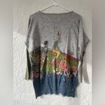 Y2K L. A. Soul Wear Wool Blend Pullover Gray Vintage Rabbit Design Sweater: M Size M Photo 3