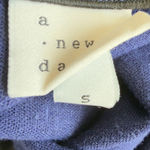 A New Day  Navy Blue Satin Maxi Slip Linen Blend Skirt Photo 6