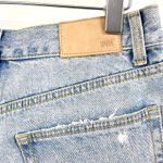 ZARA  Blue Cotton Light Wash Distressed Denim Shorts Photo 5