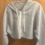 Zella  Gray Cropped Oversized Hoodie Photo 2