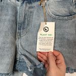 PTCL Womens Light Wash Denim Mid Rise Cut Off Fray Hem Jean Shorts 24 Blue Photo 4