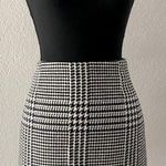 H&M NEW $35 Black White Houndstooth Check Wool Mini Pencil Skirt 4 S Photo 0