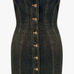 Dana Denim Mini Dress Dark Denim | Size L | NWT Black Size L Photo 0