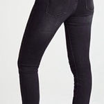 Current/Elliott The Fused High-Waist Stiletto Jeans Faux-Leather Black Size 25 Photo 0