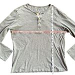 Club Monaco Gray Womens Medium Henley Long Sleeve Tee Photo 2