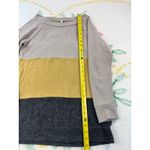 Beeson River Colorblock Sweatshirt size S Women's Gray Mustard Charcoal Casual Photo 2