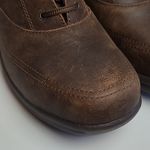 WORX WOMENS OXFORD STEEL TOE SLIP RESISTANT BROWN LEATHER SHOES 9 WIDE Photo 4