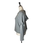 BB Dakota  Gray Drop Shoulder Ruffle Long Sleeve Pullover Hoodie‎ Size XS Photo 5