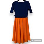 LuLaRoe  medium Nicole dress fitted bodice mid-length sleeves full circle skirt Photo 1