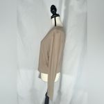 Reoria Long Sleeve Cropped Top in Nude Size XXL Tan Photo 3
