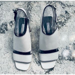 Topshop Nateisha High Heeled Sandals Leather White Size 6.5 Photo 1