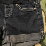 Bella Vita  Maternity Dark Wash Jean Shorts with Cuffed Hem Size Small Basic Photo 2