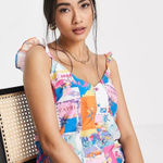 Never Fully Dressed Postcard Cami Multicolor European Summer Top Blue Size XS Photo 0