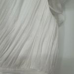 Mac Duggal White Plunging V Neck Ruffled A-Line Cocktail Midi Dress size 2 NWT Photo 9