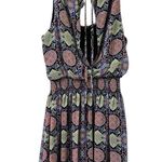 Olsenboye Sleeveless Geometric Print Cinched Waist Keyhole Back Dress Womens S Photo 7