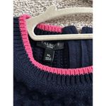 Talbots  Cotton Textured Crewneck Sweater Pink Details Preppy Size Medium Petite Photo 7