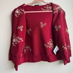 Driftwood Sundance  Embroidered Red Emma Zip Up 100% Cotton Hoodie Size Photo 6