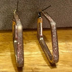 Very pretty pierced earrings. They’re sparkly pink. No callouts on the earrings. Photo 0