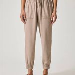 Carly Jean Los Angeles  Cream and Tan Joggers Photo 1