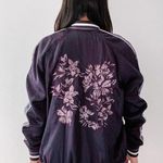 Satin Track Jacket Purple Size M Photo 0