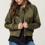 Free People  BOMBER JACKET OLIVE GREEN SIZE SMALL Photo 0