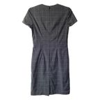 Hugo Boss  Dironah Virgin Wool Gray Windowpane Sheath Dress size 4 Photo 7