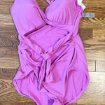 Calia Carrie Underwood Tie Front‎ One Piece Swimsuit Womens Size 16 Purple NEW Photo 0