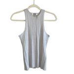 Madewell NWT  The Signature Shimmer Knit Cutaway Sweater Tank Gray Size Small Photo 1