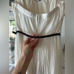 Three Pink Hearts  creamy white mini dress with braided brown belt Photo 11