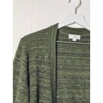 Studio Works Womens Size Large Green Open Knit Cardigan Sweater 3/4 Sleeve Photo 3