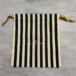 Lele Sadoughi Two  Black White Gold Striped Pouch Headband Storage Dust Bag 7 x 8 Photo 2