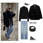 ZARA  Oversized Vented Relaxed Fit Blazer in Black Viral Blogger Fave Size XS/S Photo 16