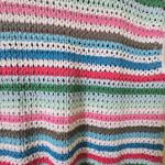 Talbots  Striped Knit Tank Top Sleeveless‎ Crochet Colorful Casual Summer Large Photo 1